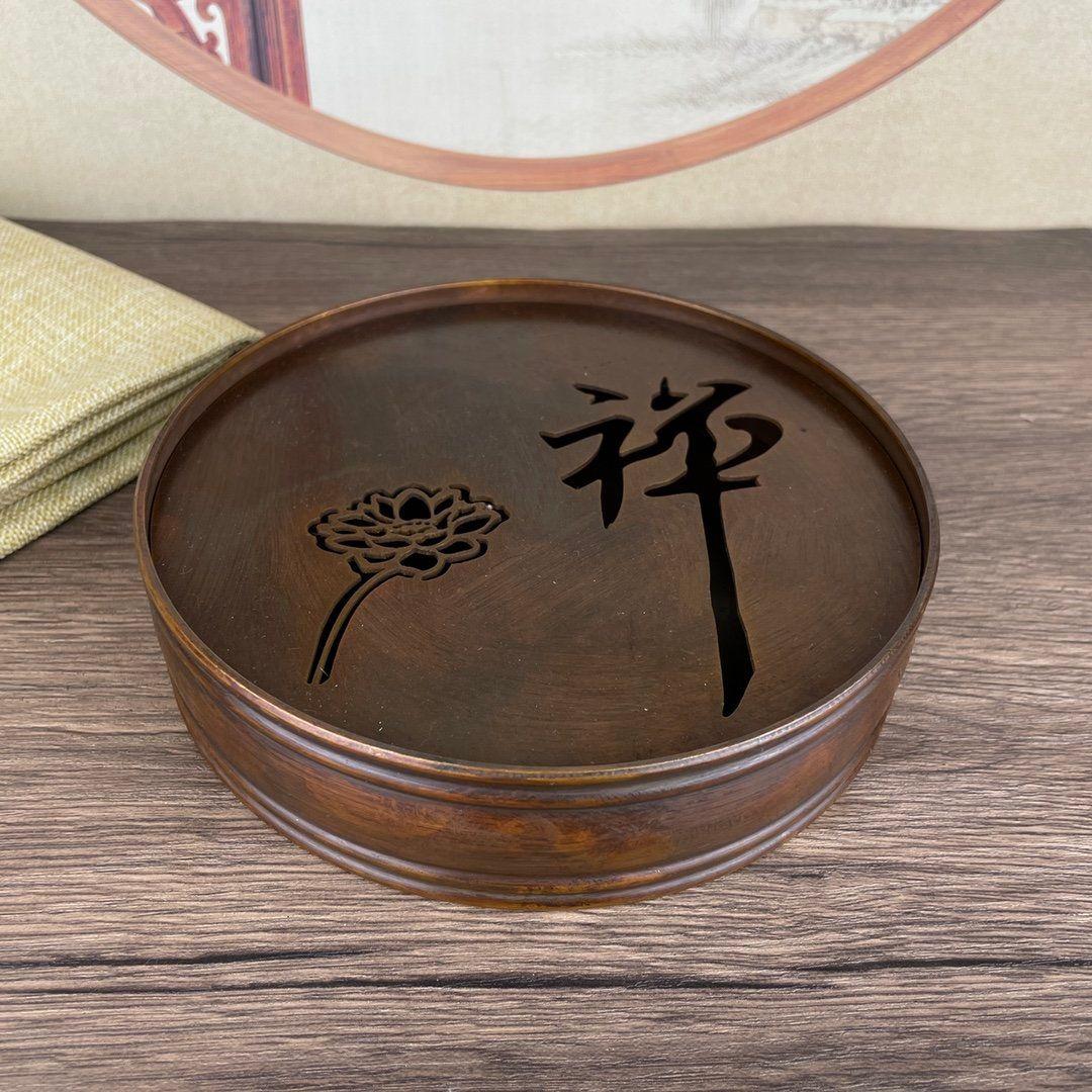 銅 細工 茶道具 禅意茶皿 工芸品 美術品 置物