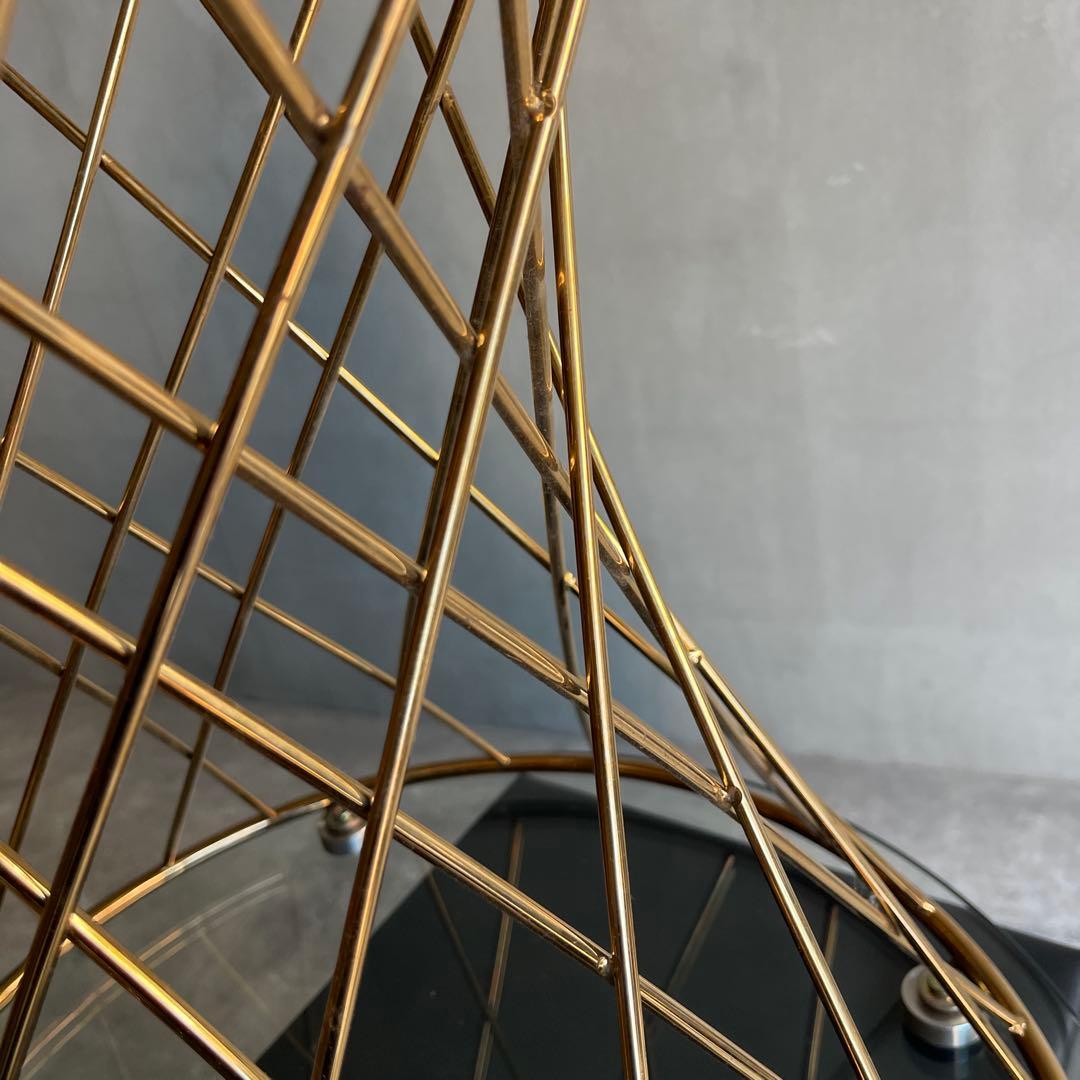 Francfranc フランフラン　マーリアサイドテーブル　クリア×ゴールド