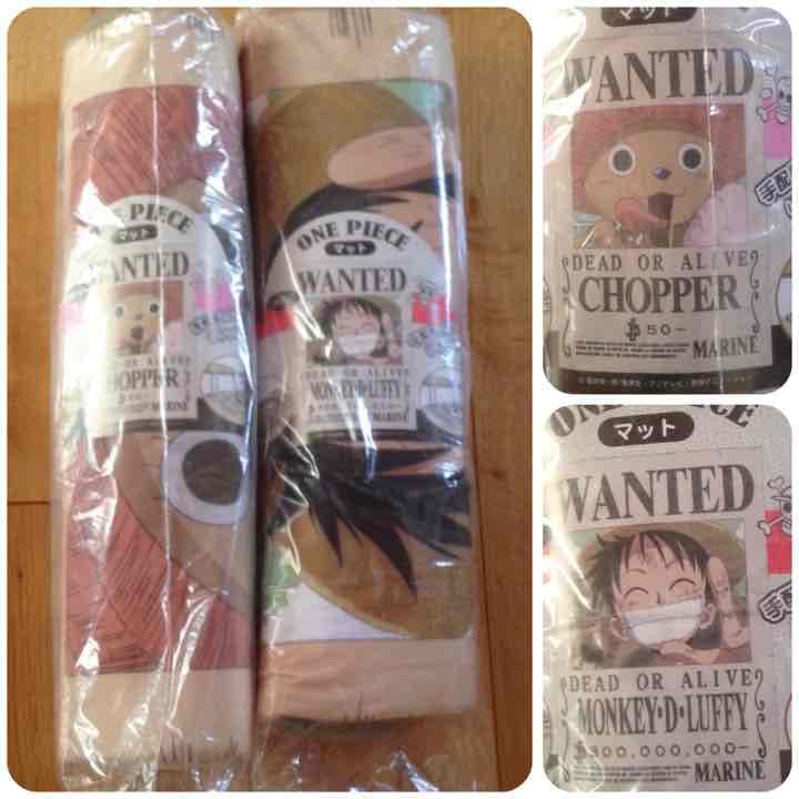 ONEPIECE / ワンピース 手配書 マット クッション ルフィ チョッパー