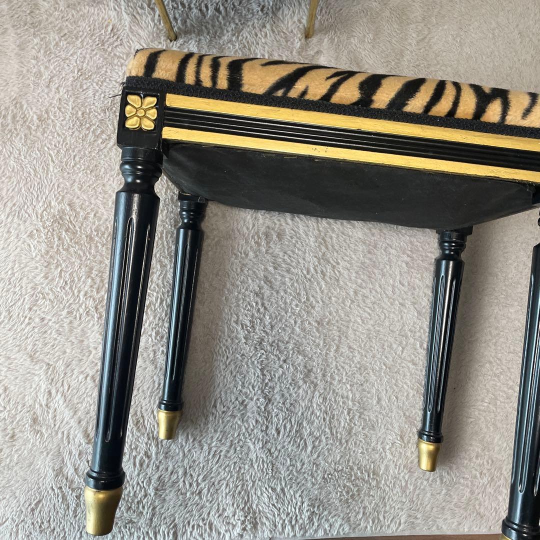 スツール ゼブラ柄 クラッシック ラグジュアリー