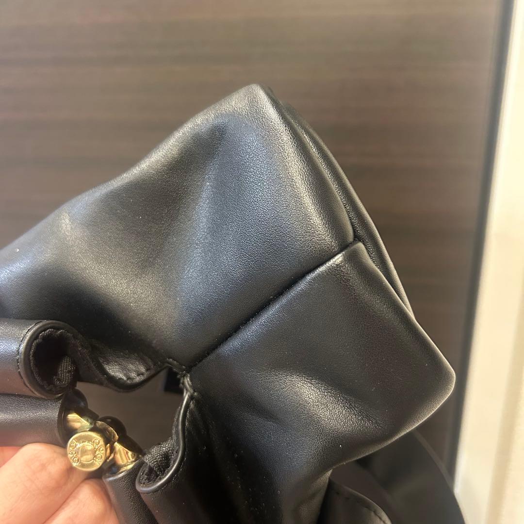 osoi オソイ　ブラック レザー ショルダーバッグ　韓国　ファッション　カバン