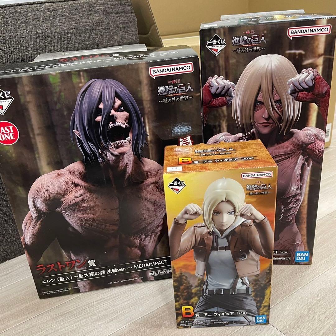 一番くじ　進撃の巨人　フィギュア　3体セット