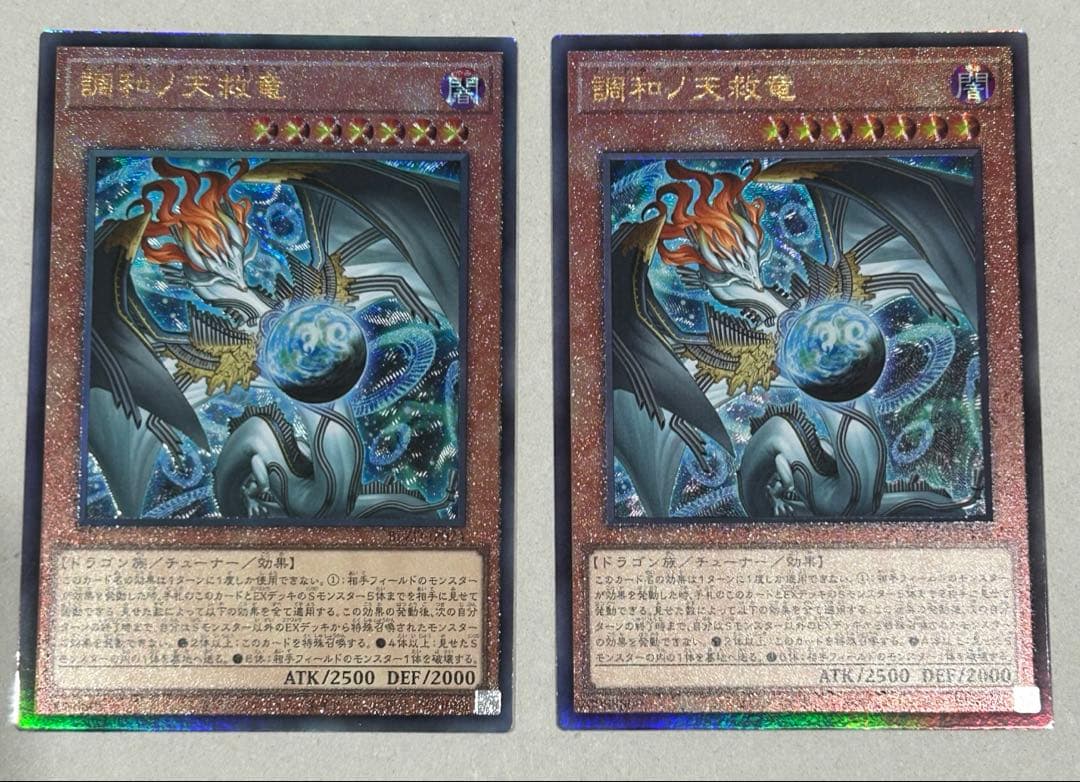 遊戯王 調和の天救竜 レリーフ2枚 BLZD