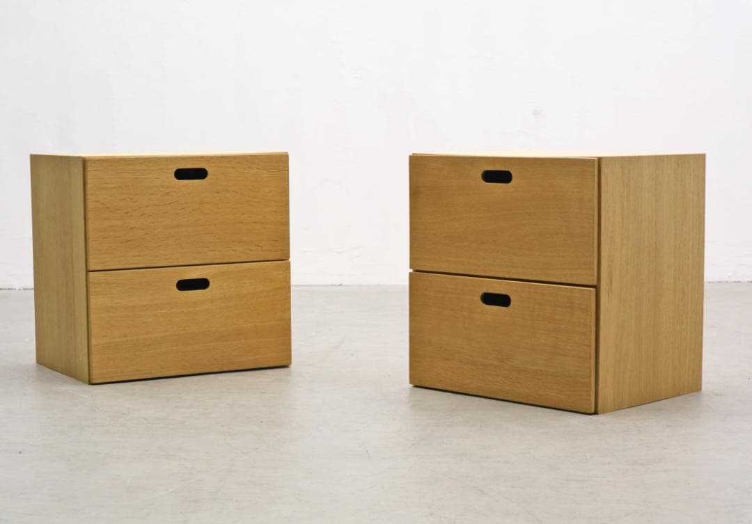 2個セット MUJI 無印良品 スタッキングチェスト 引き出し 2杯 オーク 2