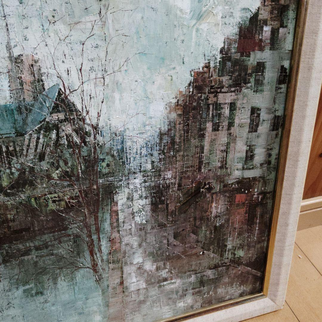 値下げ　ヨーロッパ　油絵　原画　街並み