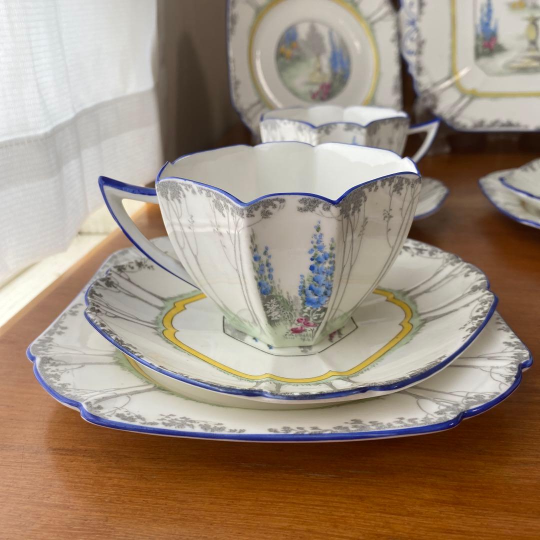 シェリー　クイーンアン　マイガーデン　カップ　ソーサー　プレート　5人用セット