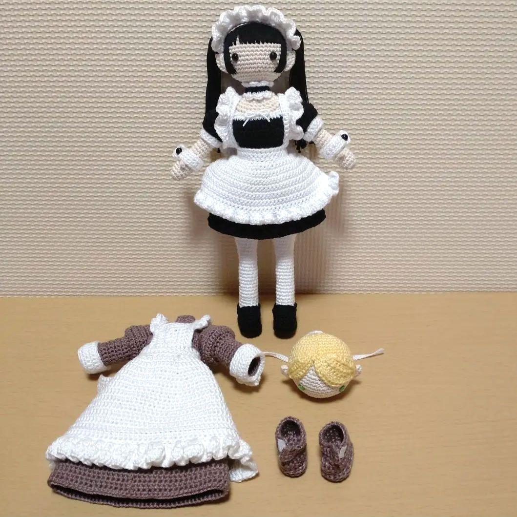 メイド服の女の子 きせかえあみぐるみ人形 ハンドメイド セット