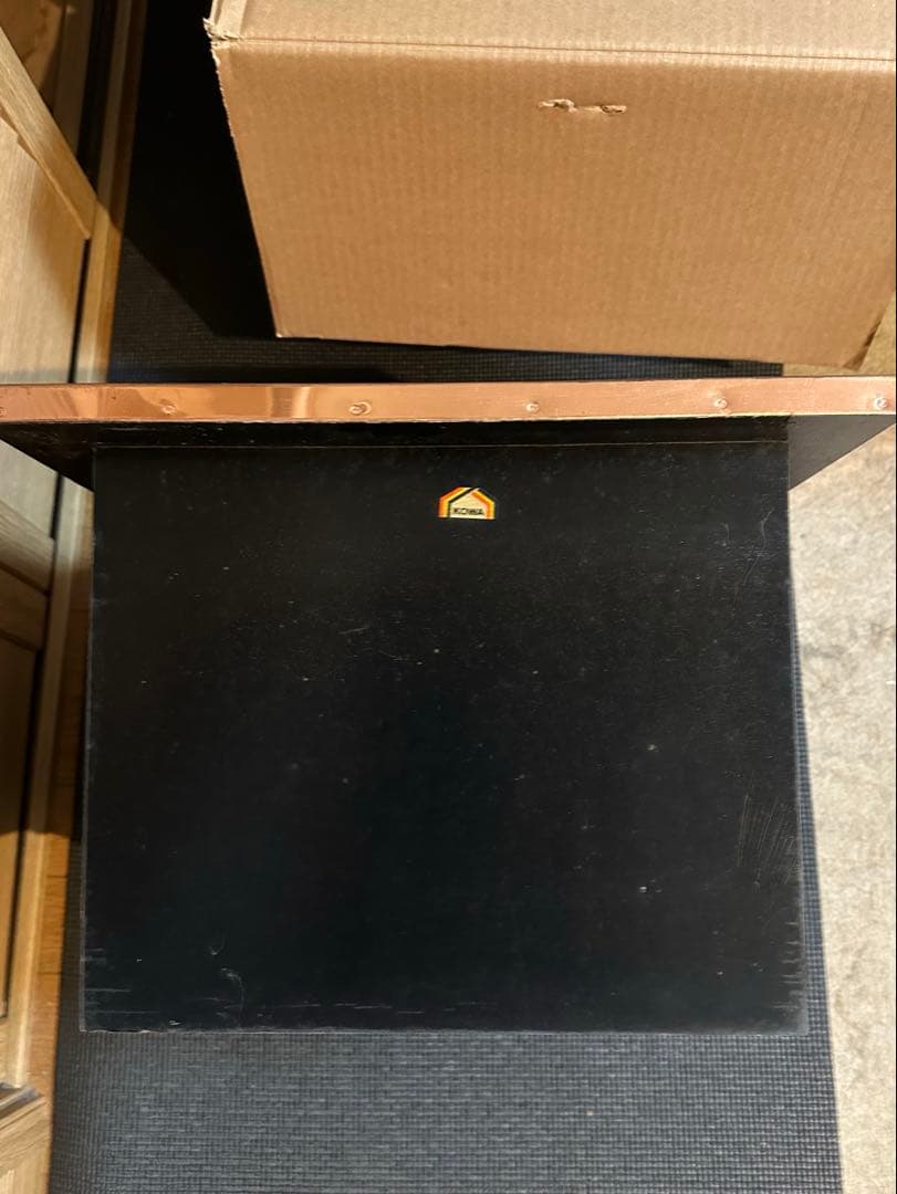 本漆 駿河塗り 炉縁、銅製 炉壇セット