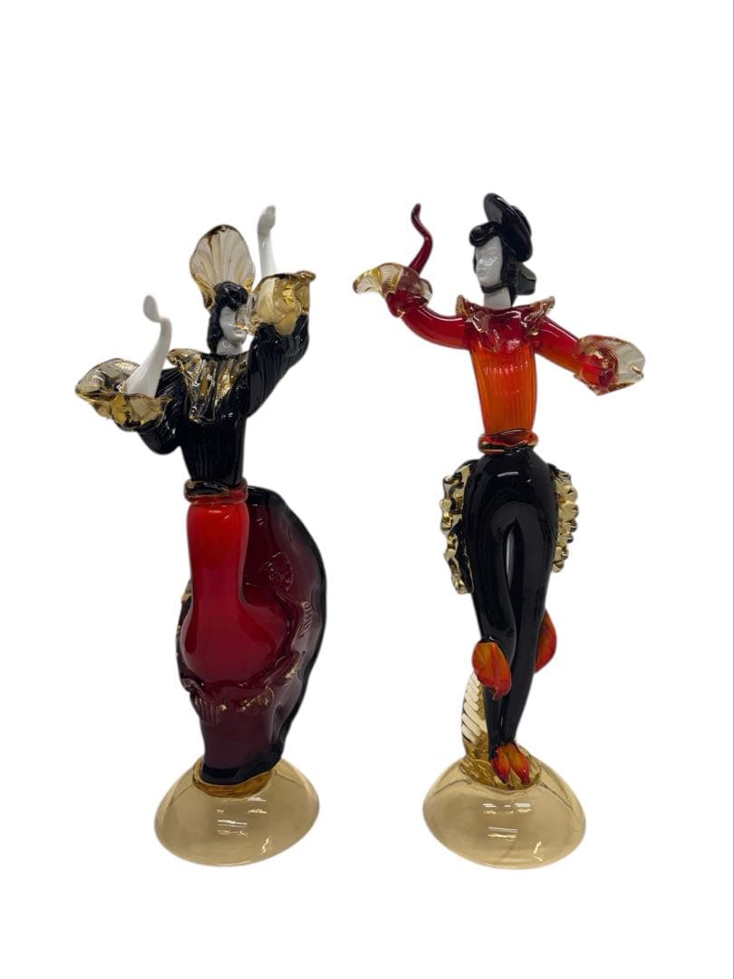 ベネチアンガラス　人形　フラメンコダンサー 置物　工芸品　硝子細工