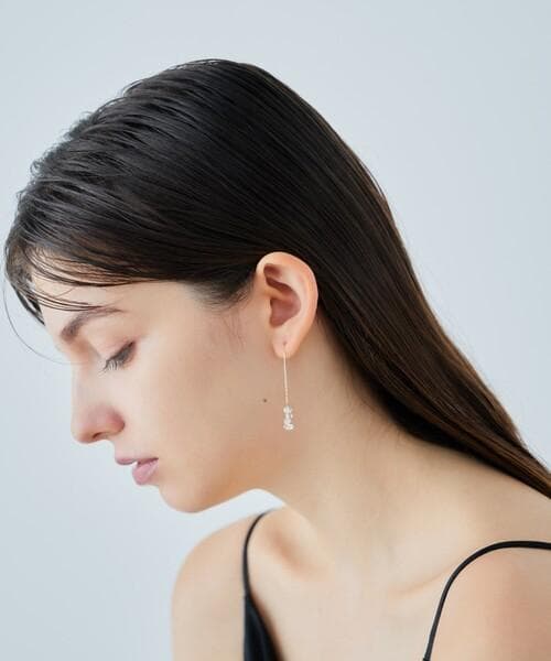 【未開封・ギフト仕様】ete [シャンデリア] K18YG クォーツ ピアス