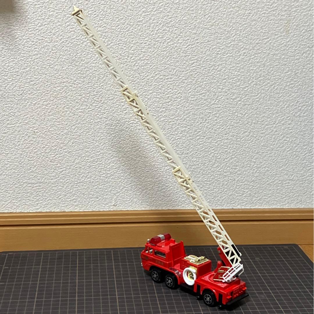 光る梯子消防車 ダイヤペット ヨネザワ 三菱ふそう 光るミニカー 絶版品 当時物