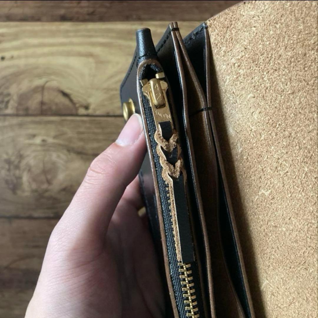 【はーる】COW CRUST トラッカーウォレット150（ミドル）2.5層