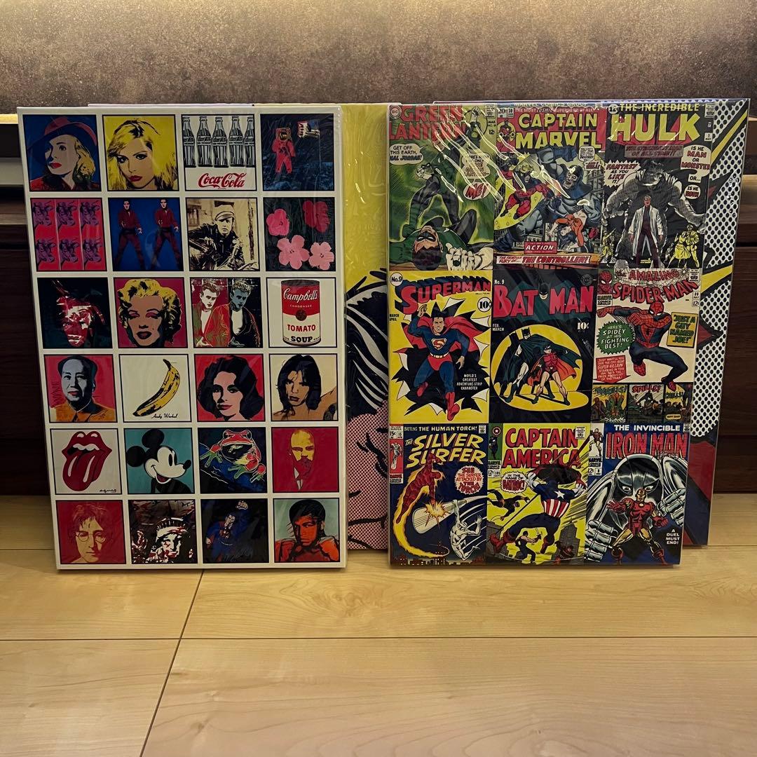 【ビンテージ品】ポップアートパネル　4枚セット　32.5cm×49.5cm