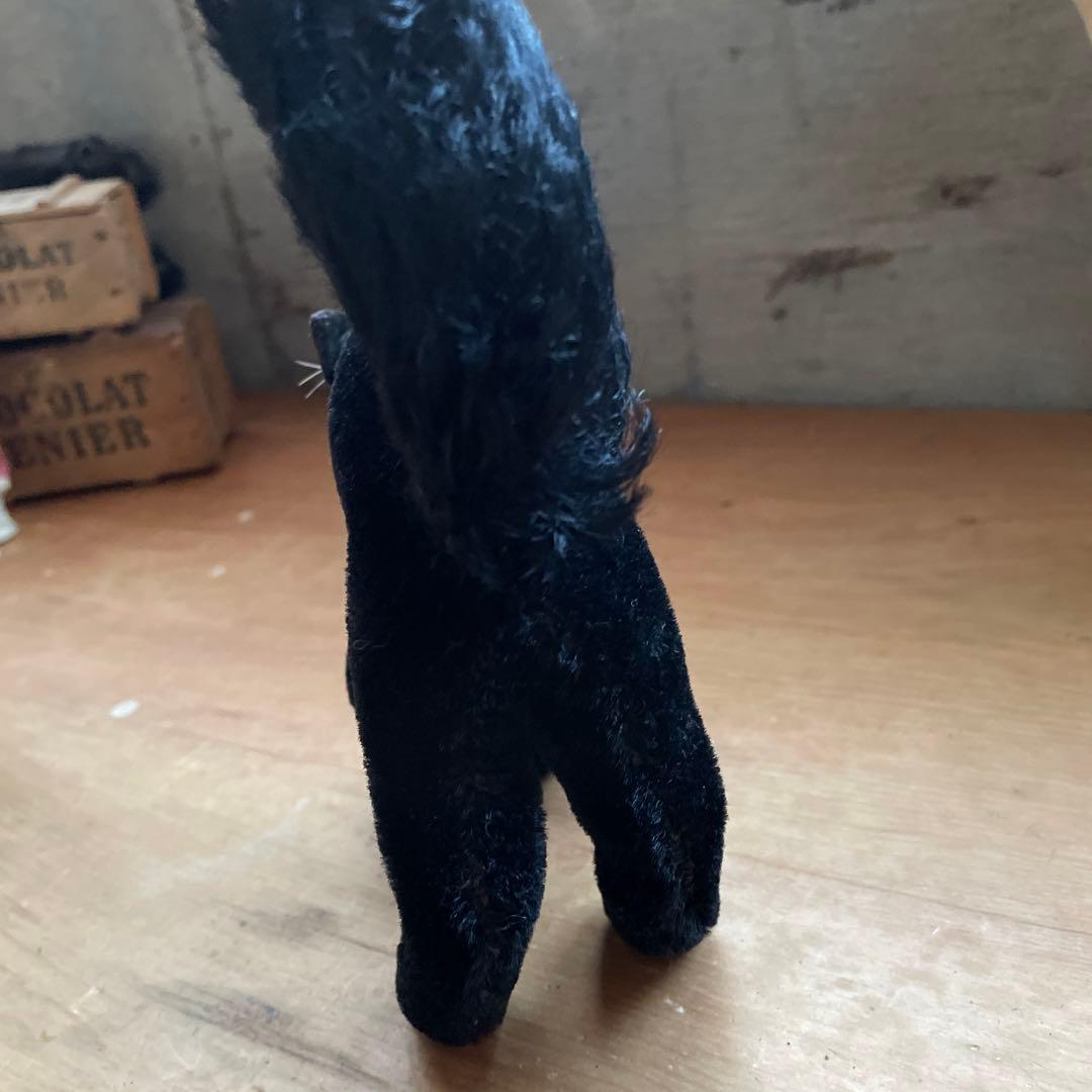 ヴィンテージ　シュタイフ　トムキャット　黒猫