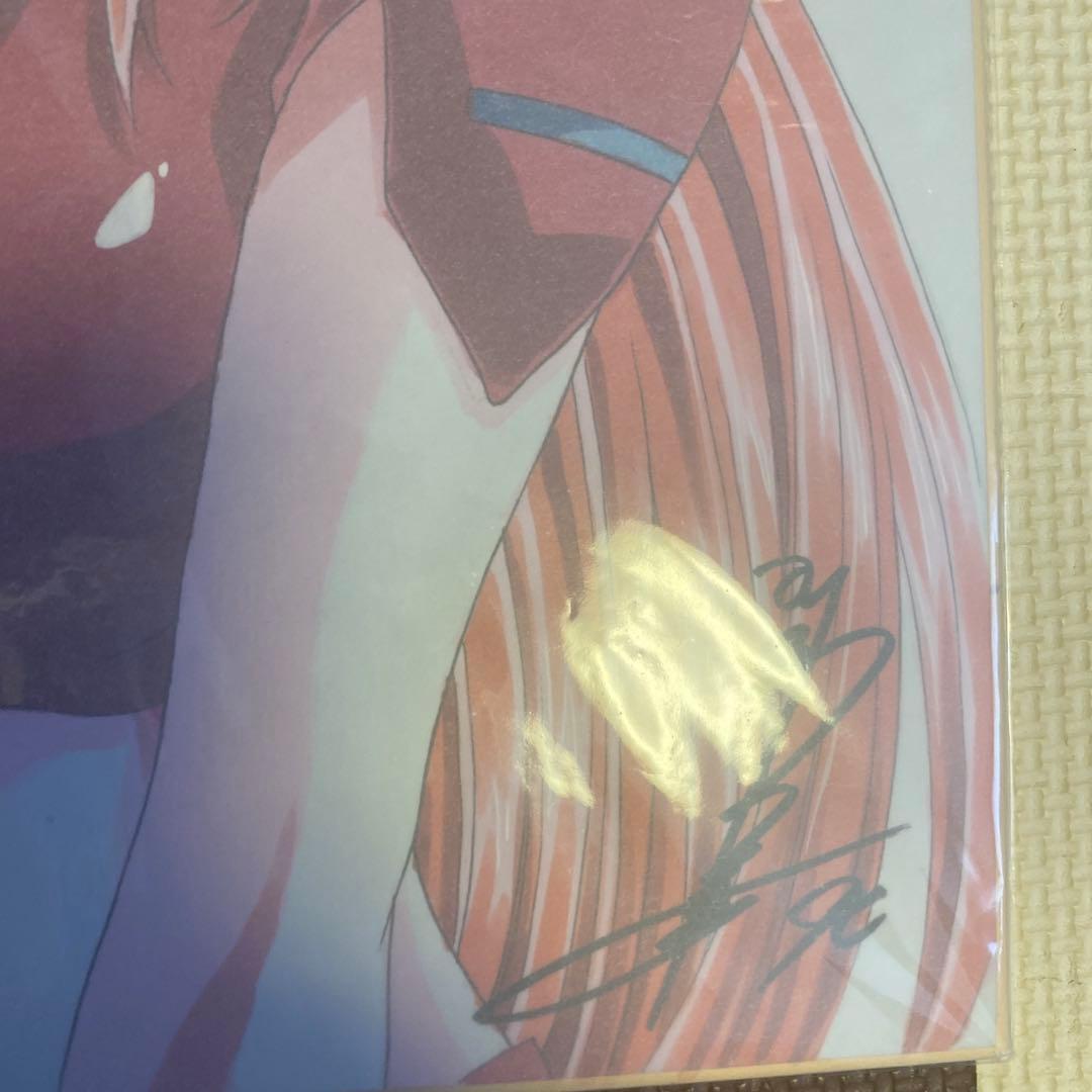 かわらじま晃直筆イラストサイン色紙　ラクス　クライン