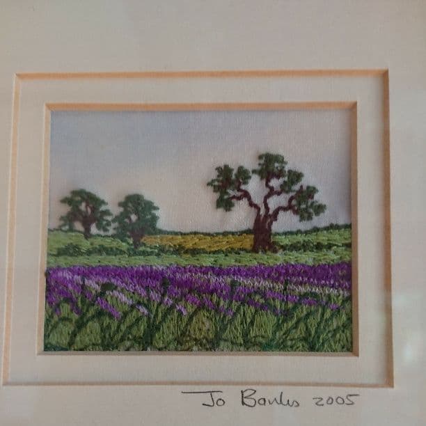 シルク刺繍の絵画