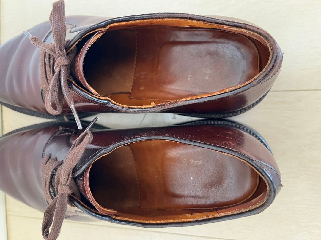 T*n様 Alden 990 プレーントゥ コードバン　バーガンディ 8D オー