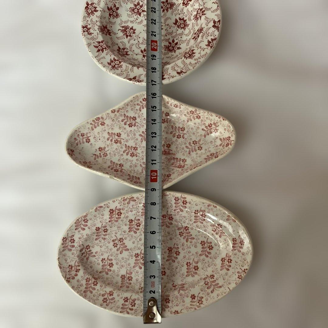 フランスアンティーク　おままごと皿　3枚セット