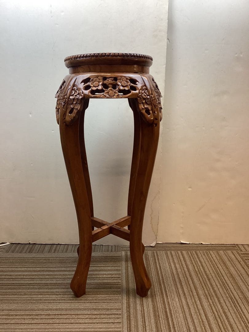 美品　花梨花台 高さ75.5cm 送料込み