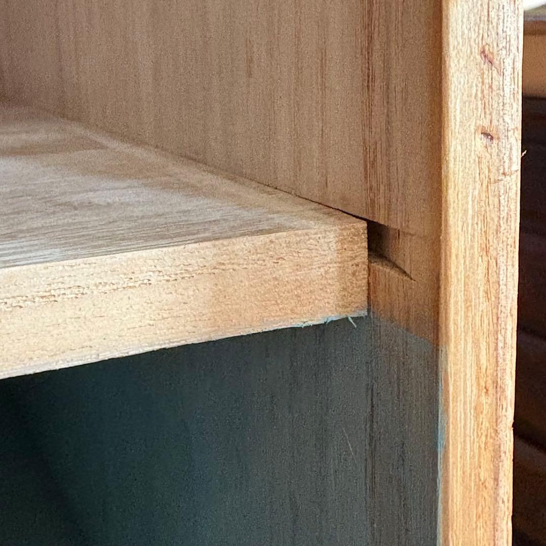 【ビンテージ木製4段チェスト】総無垢材×蜜蝋×金属取手 引き出し収納