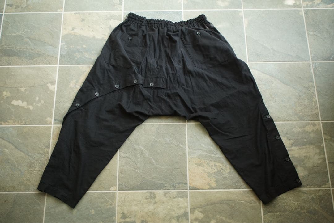 17ss ヨウジヤマモトプールオム サルエル パンツ ブラック
