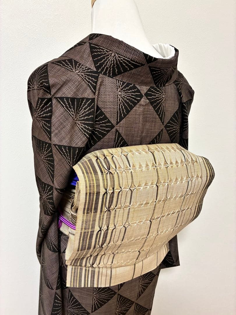 ￼名古屋帯　捩り織　八寸　正絹