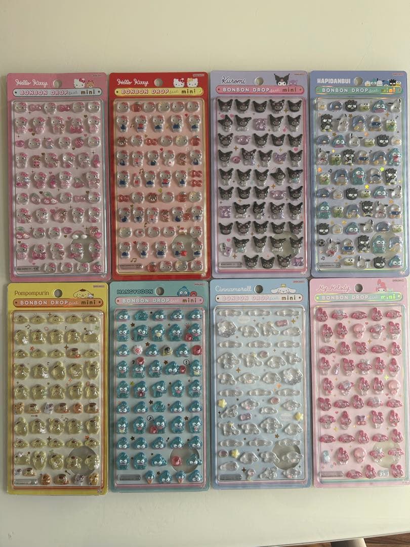 サンリオminiボンボンドロップシール8種セット