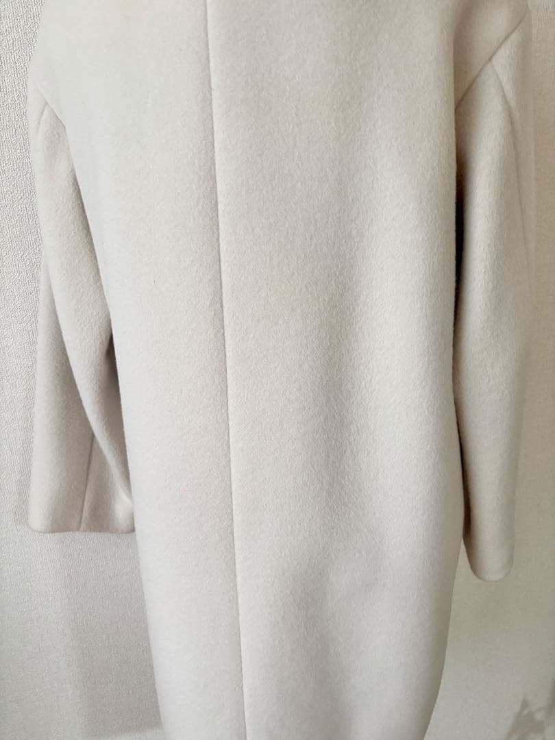 IENA ラムウールノーカラーコート #ナチュラル