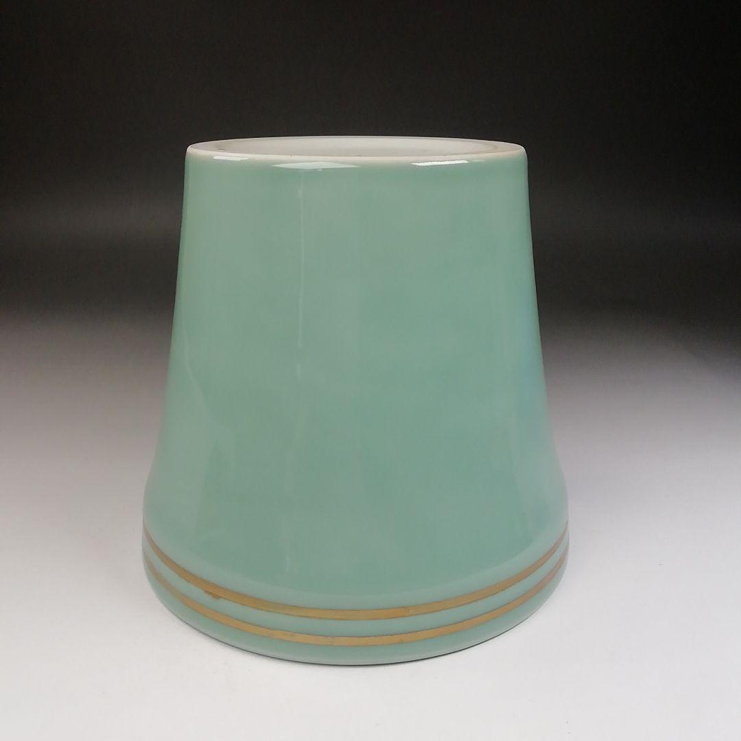 Ｔ８４４　水指　『末広　高麗青磁　一重口水指』『瑞豊 造』　共箱　茶道具