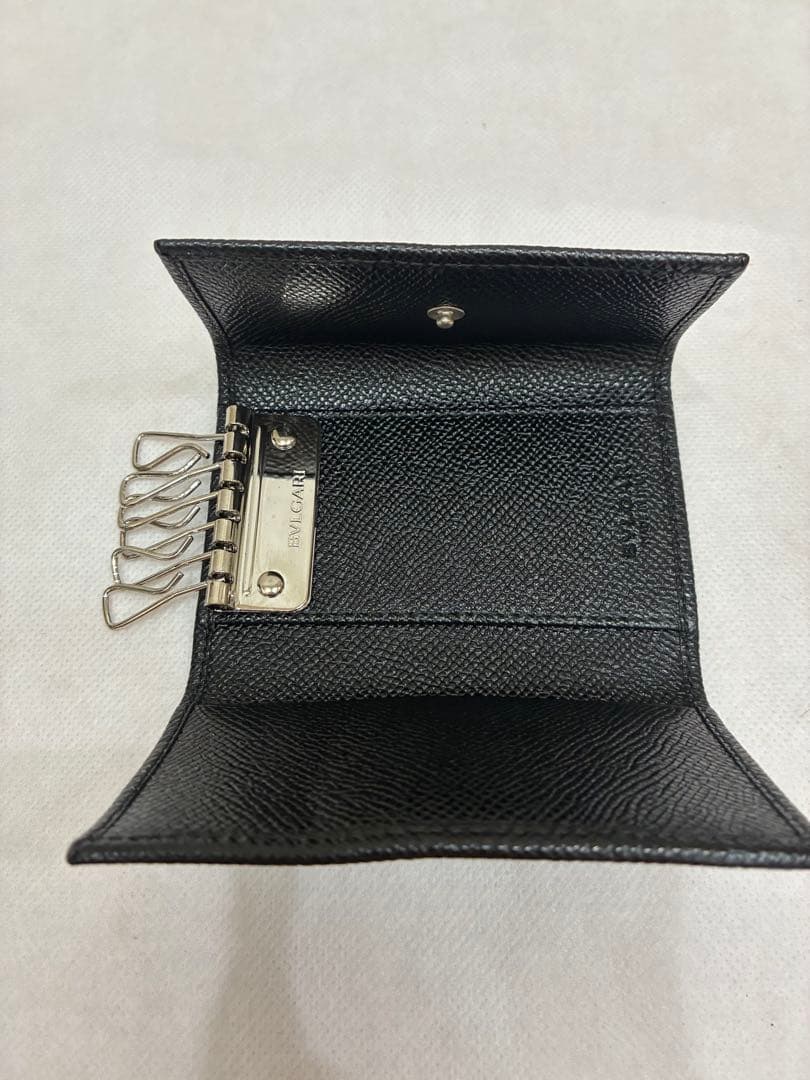【未使用】BVLGARI ブルガリ　キーケース　ブラック　レザー