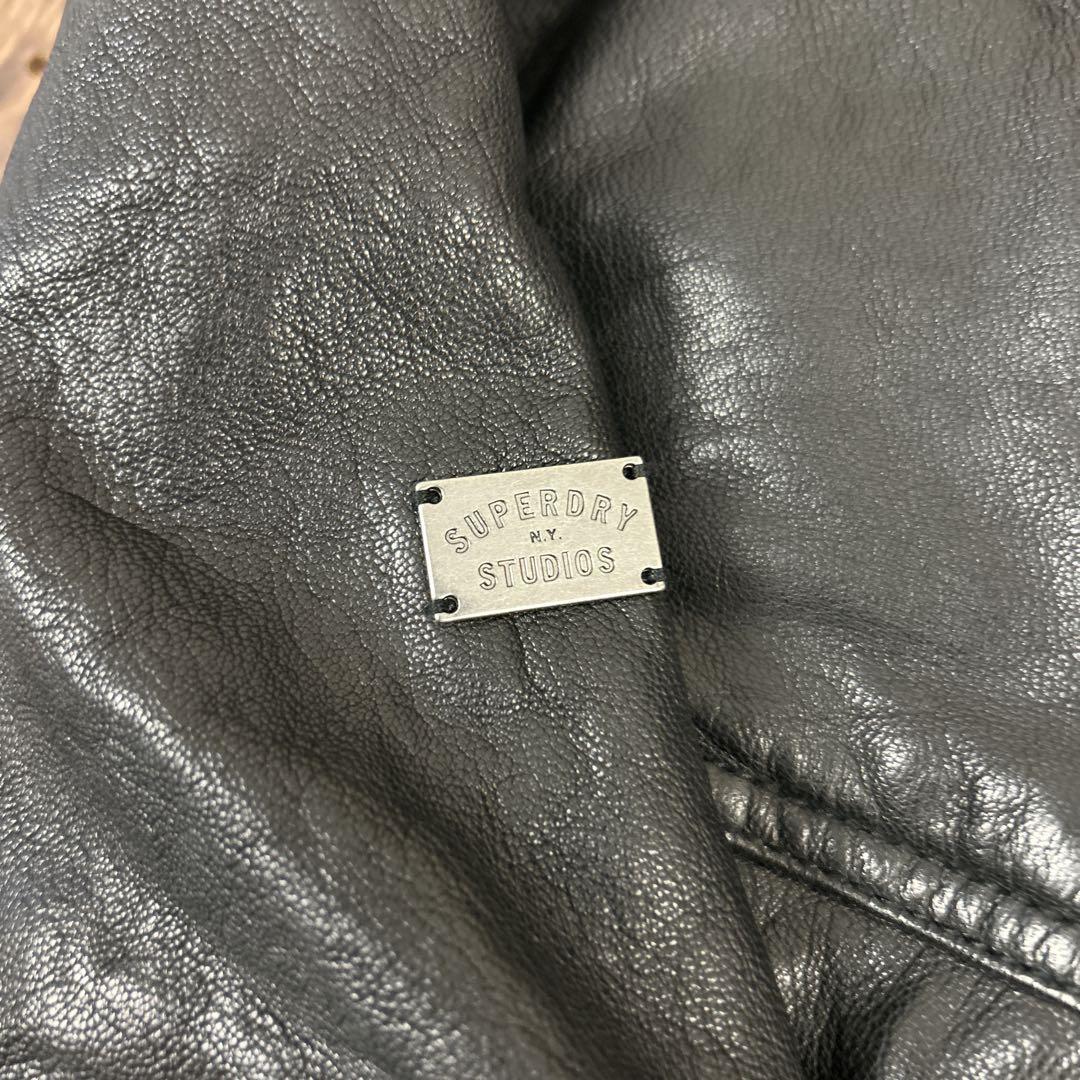 ジャケット・アウター Superdry Men's Seventies Leather Jacket