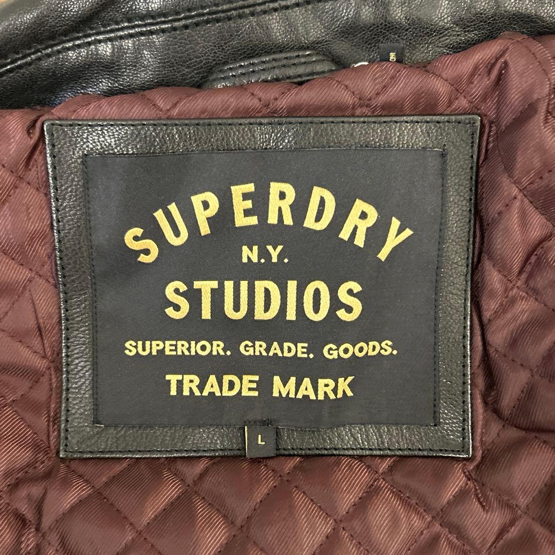 ジャケット・アウター Superdry Men's Seventies Leather Jacket