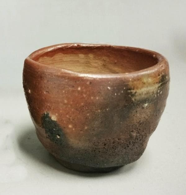 人間国宝　金重陶陽　窯変ぐい吞 　 M343