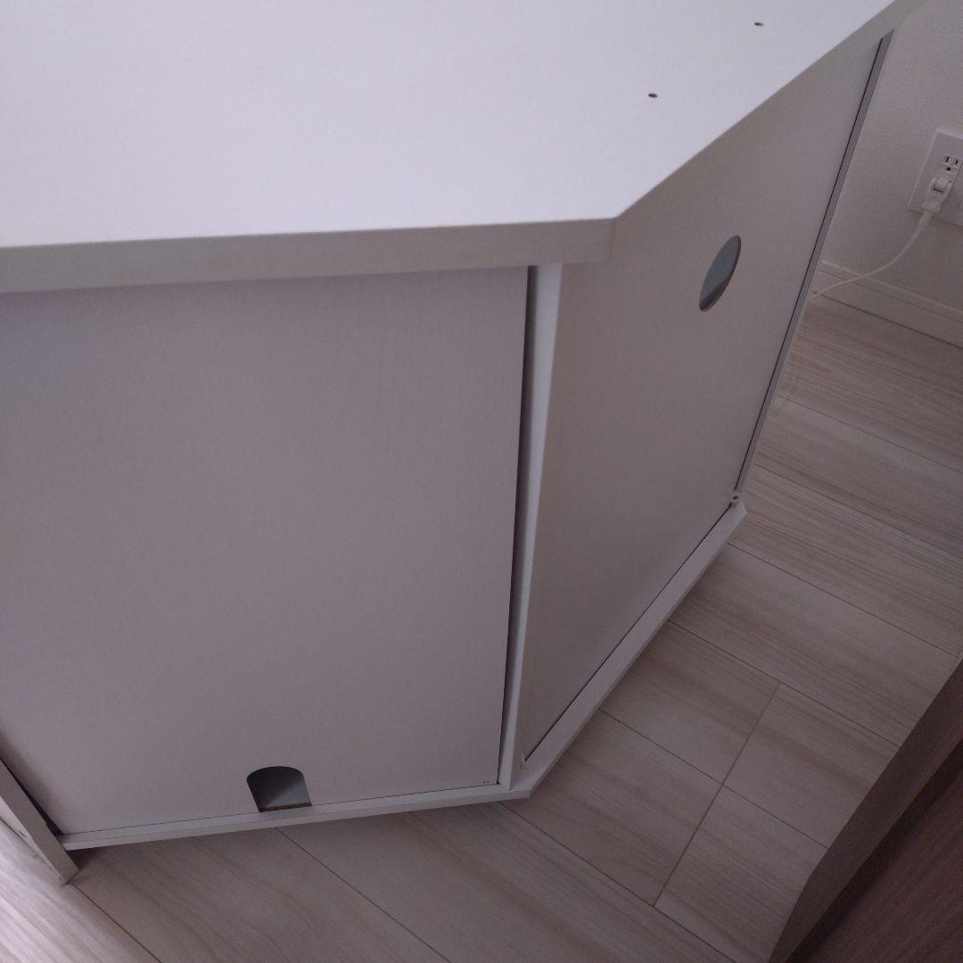 テレビボード コーナー用 ホワイト