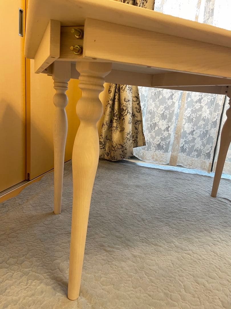 Francfranc♡アルパダイニングテーブル幅130cm 白♡フレンチ♡