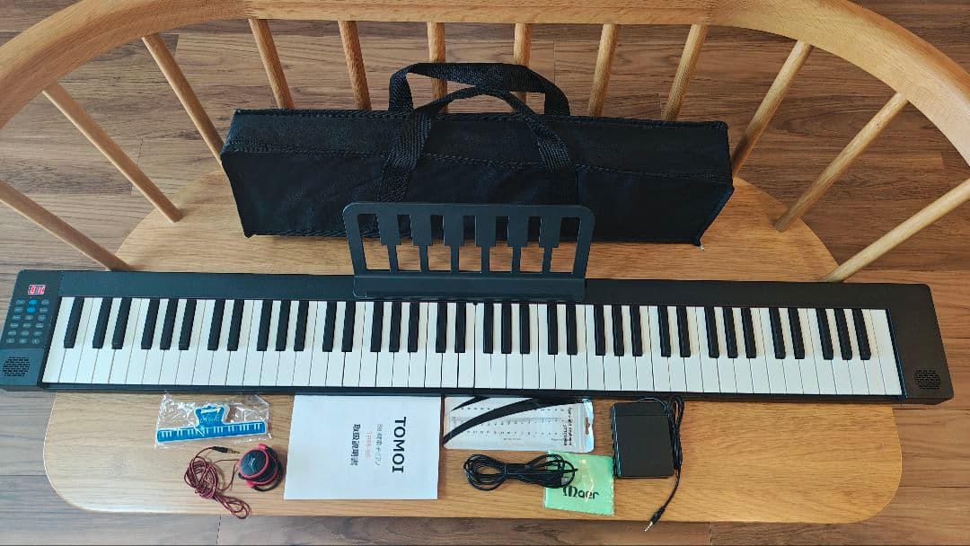 電子ピアノ 88鍵 折りたたみ TOMOI バッテリー作動可