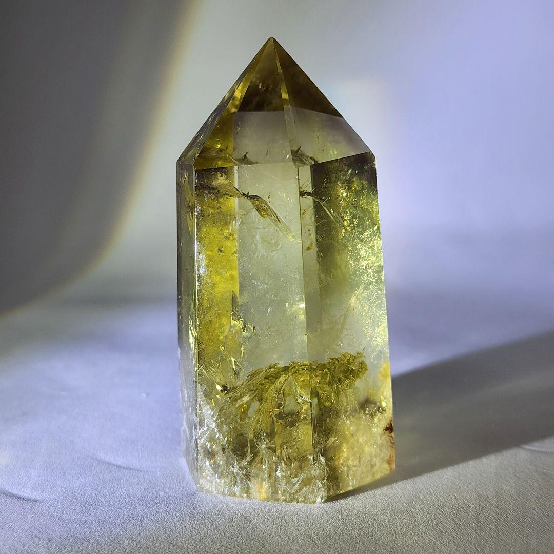 超希少シトリン原石タワーラダー入り 天然石パワーストーン