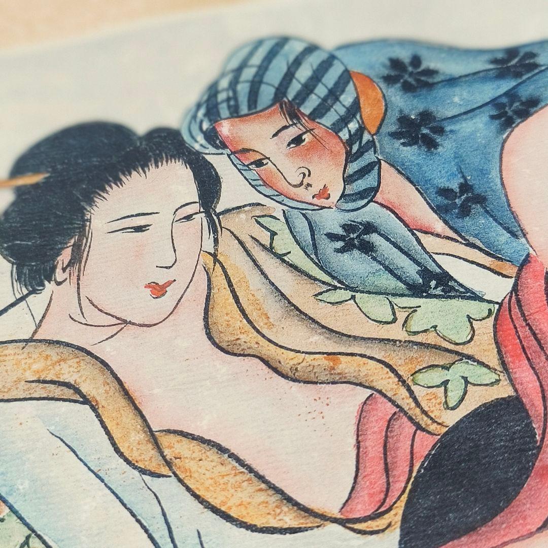 巻き物 春画 江戸古美術 全8枚 直筆 骨董 アンティーク 蒐集家放出 旧家蔵出