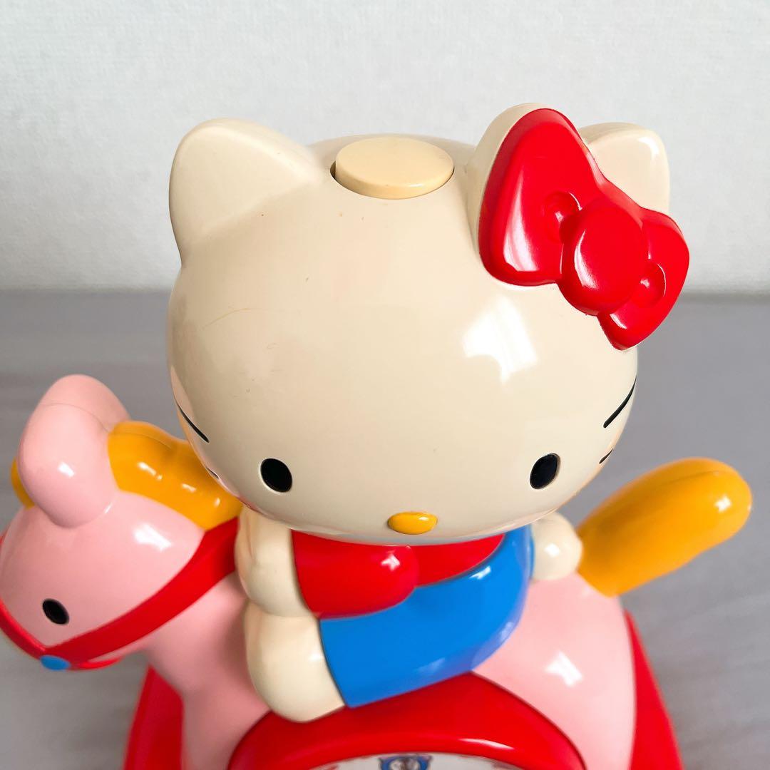 ハローキティ　木馬　目覚まし時計　Kitty