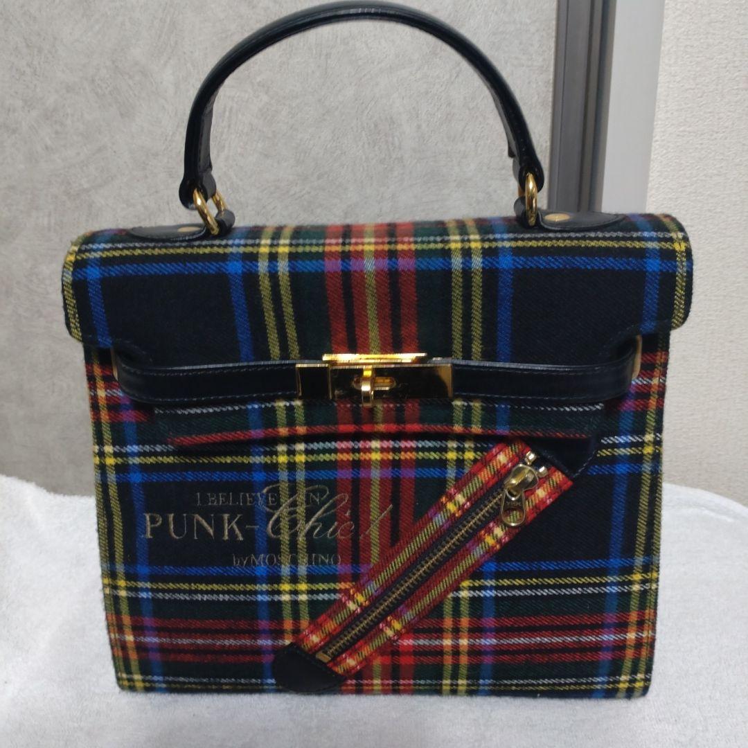 PUNK CHIC by MOSCHINO チェック柄ハンドバッグ