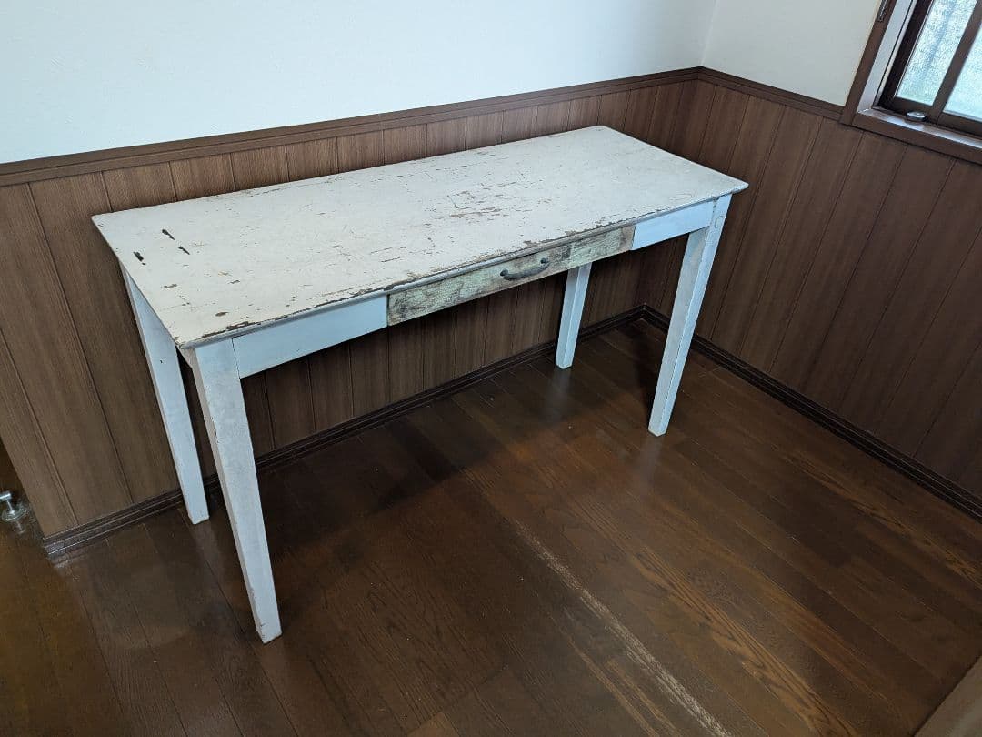 ス*ュ様 シャビーシック アトリエテーブル 幅120 PCデスク カフェ アンテ