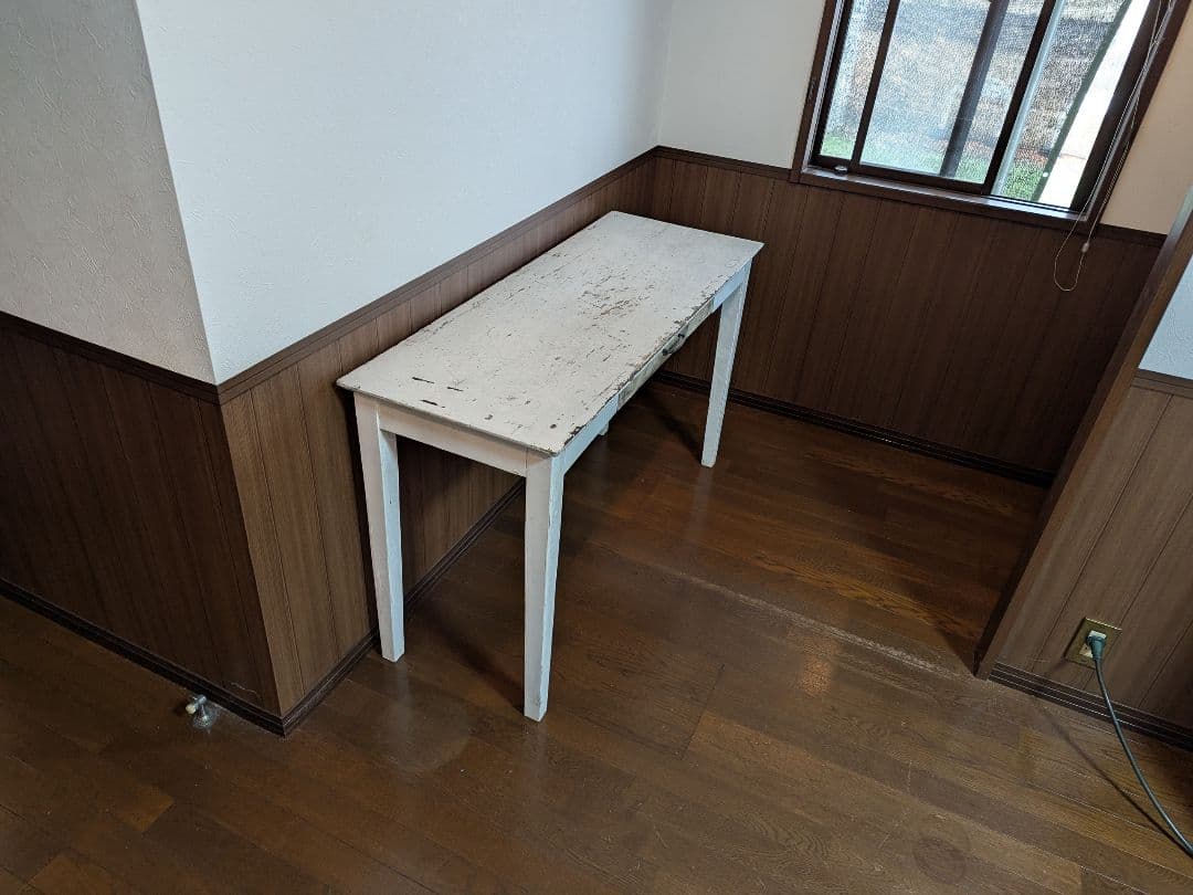 ス*ュ様 シャビーシック アトリエテーブル 幅120 PCデスク カフェ アンテ