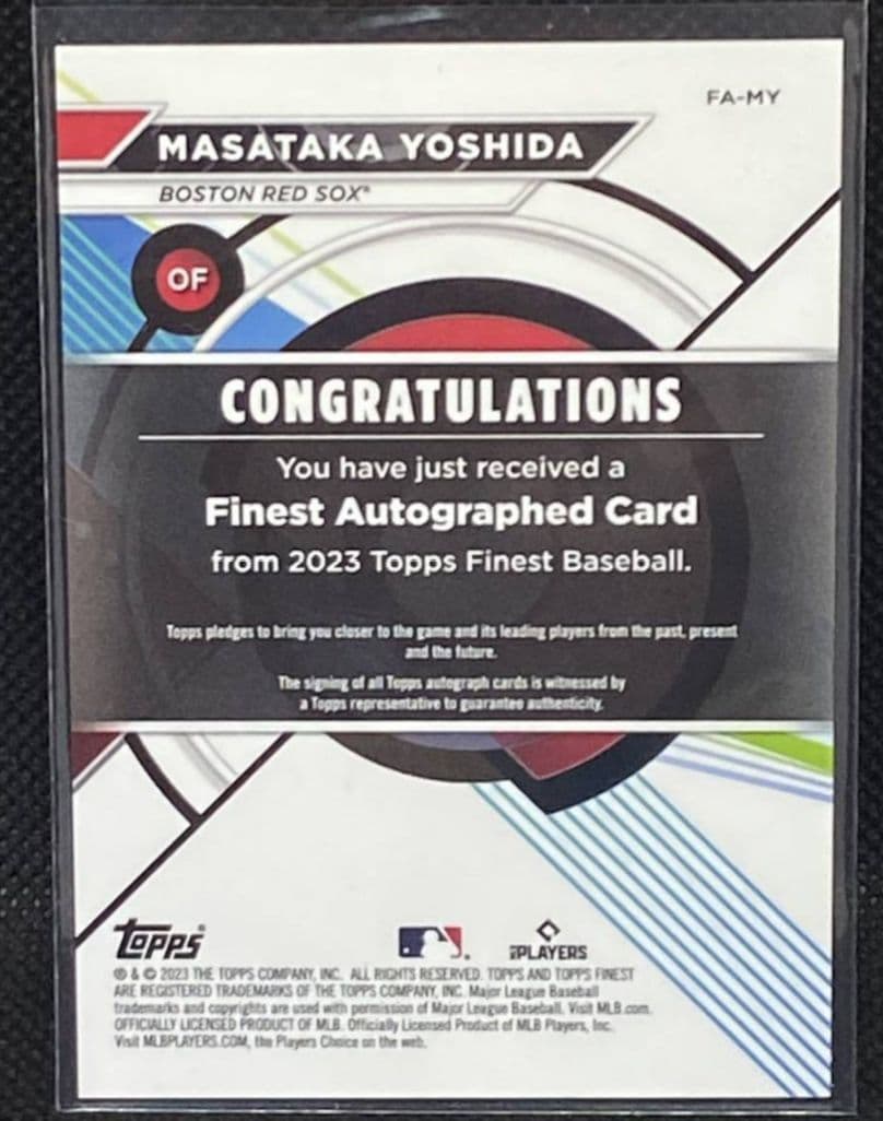 2023 TOPPS FINEST 吉田正尚　150枚限定　直筆サイン