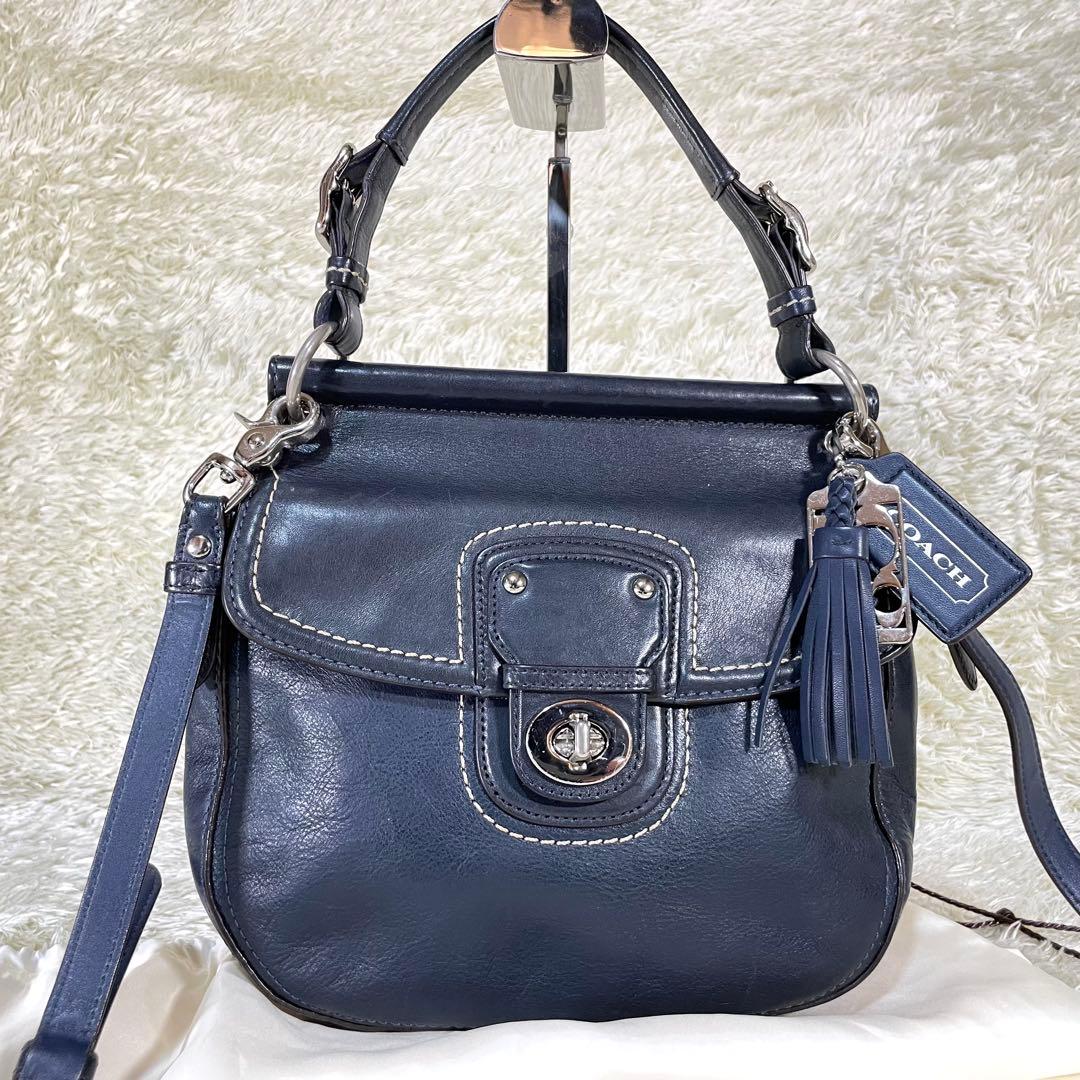 コーチ 2WAY ショルダーバッグ ニューウィリス 70アニバーサリー ネイビー
