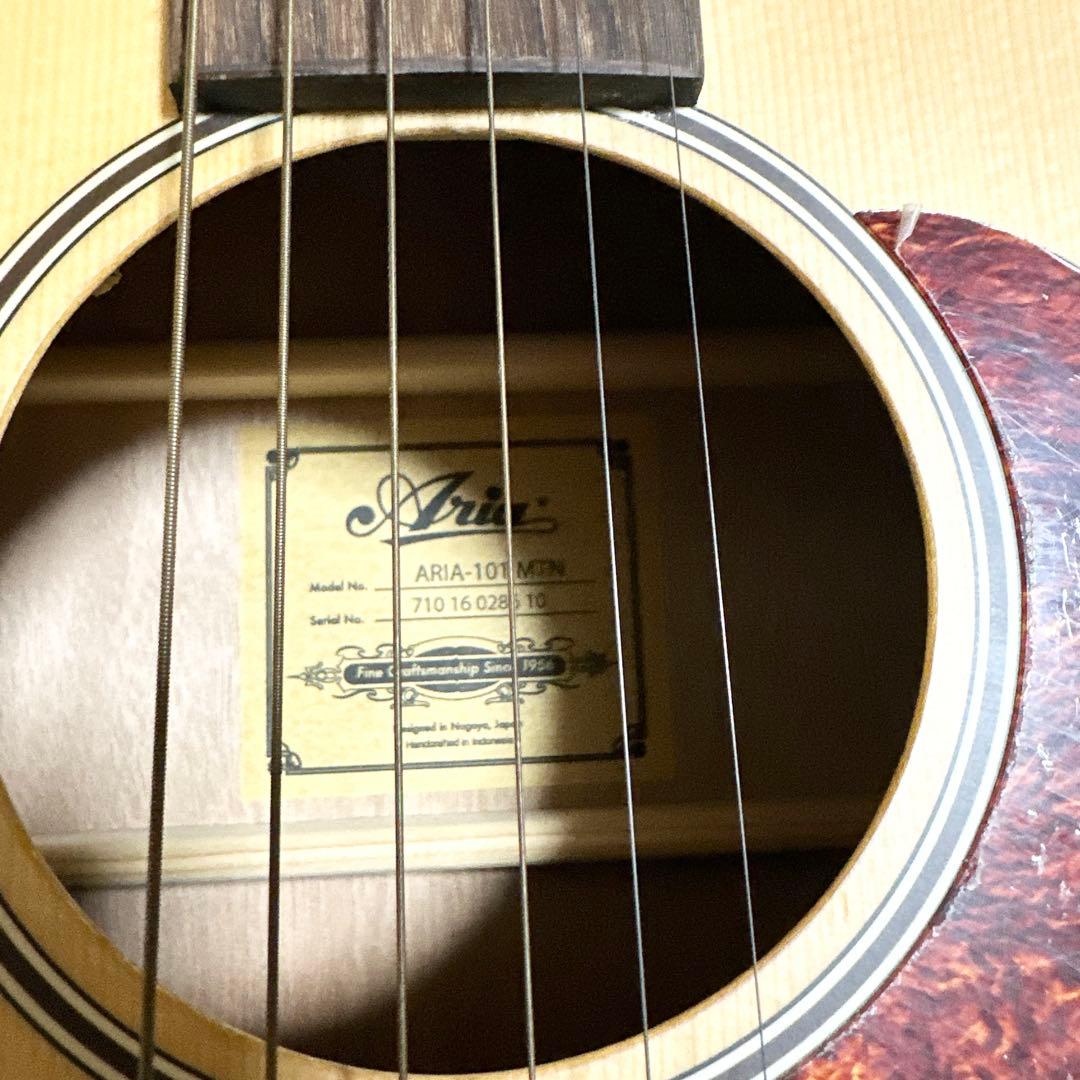Aria アコースティックギター ARIA-101MTN ナチュラル ケース付き