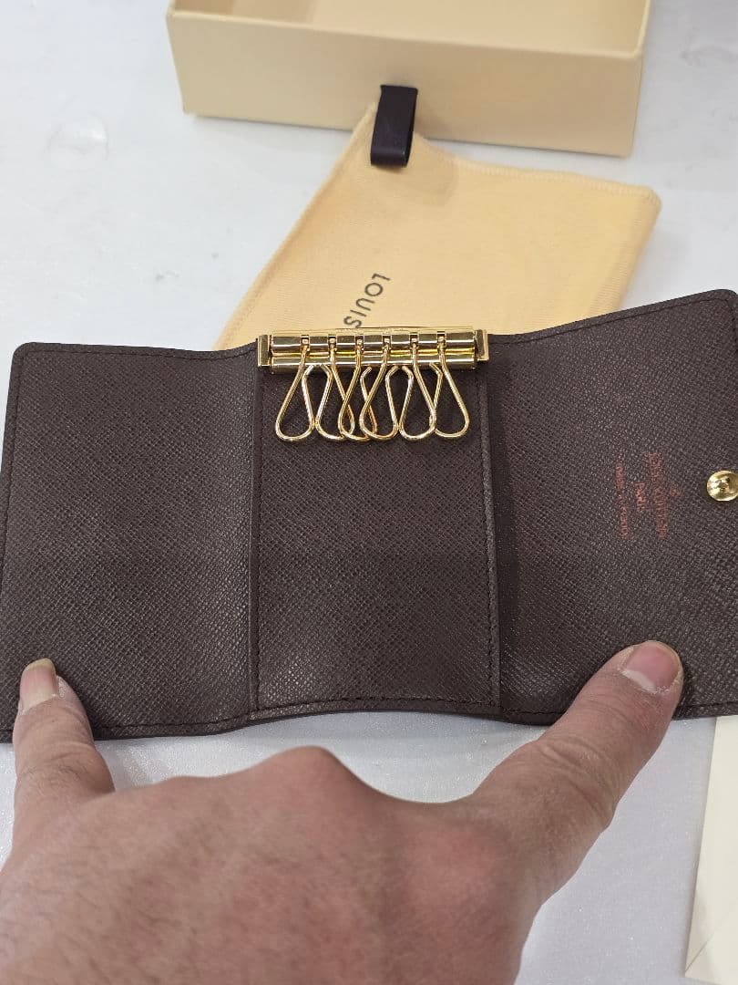 極美品✨　ルイヴィトン　 ダミエ　6連レザーキーケース　MT699