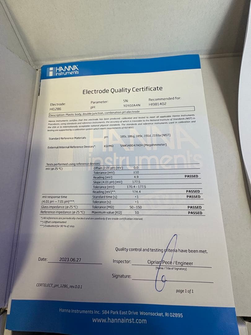 新品未使用 HANNA Marine Monitor