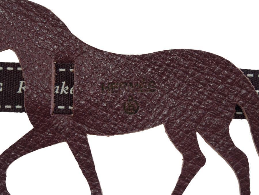エルメス プティ・アッシュ ラッピングチャーム 馬 ダークブラウン HERMES
