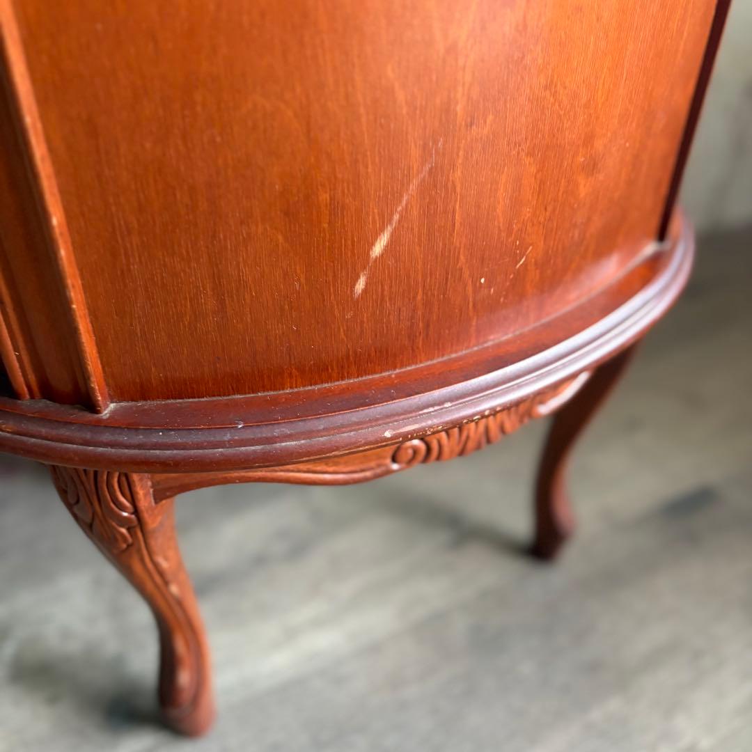 イタリア　猫脚コンソールドロワー　電話台　ヴィンテージ