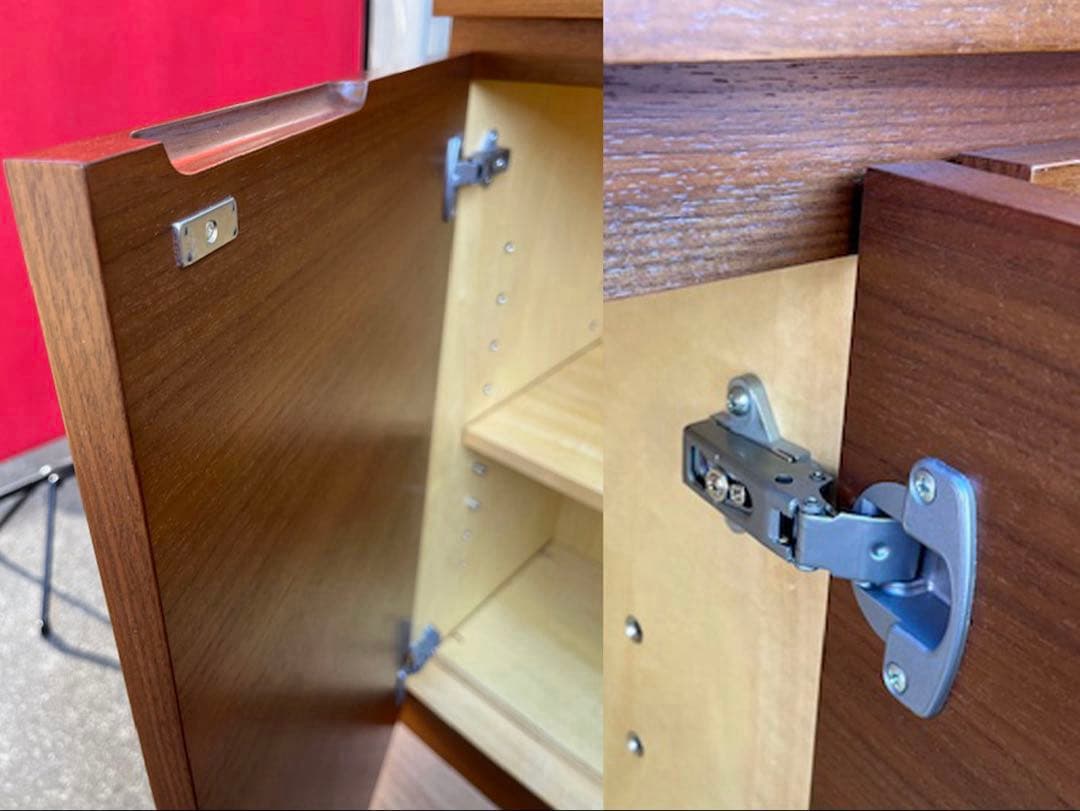 モダンスタイル　木製キャビネット　ミッドセンチュリー　サイドボード　チーク材